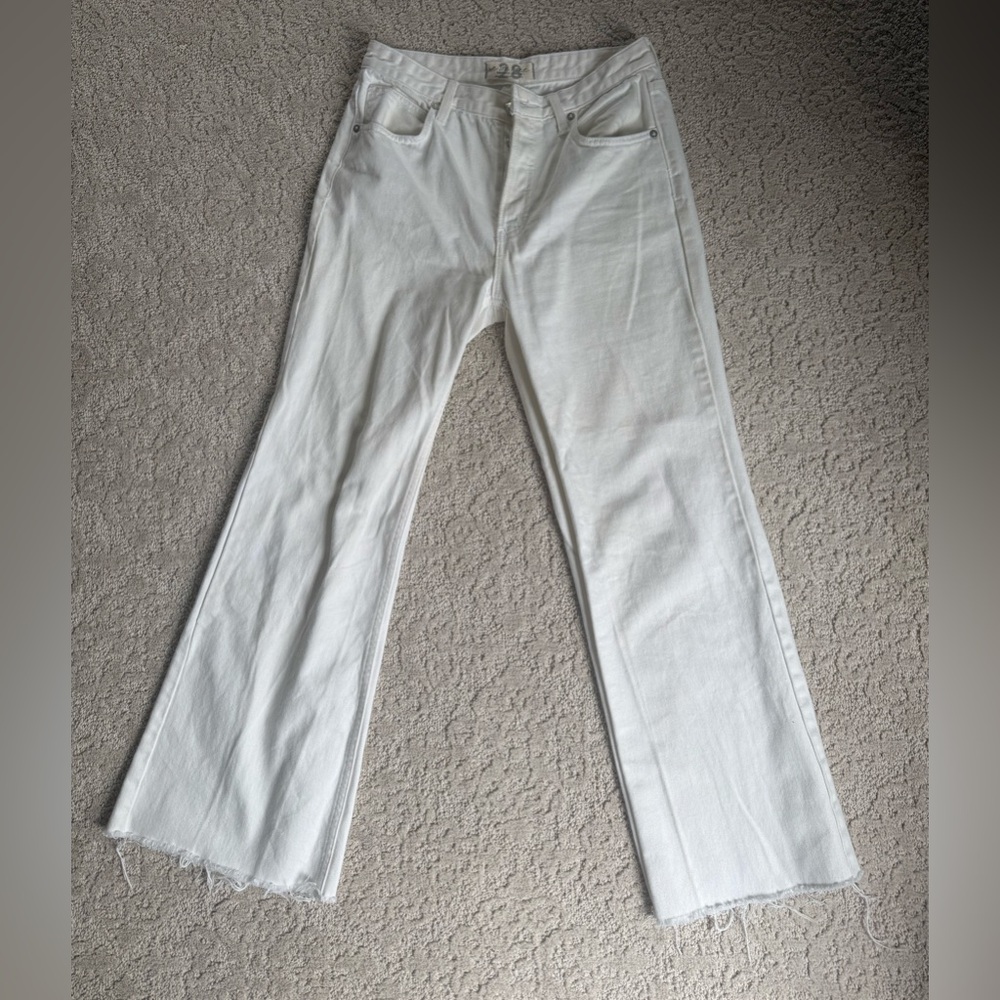 We The Free White High-Rise Button-Fly Jeans